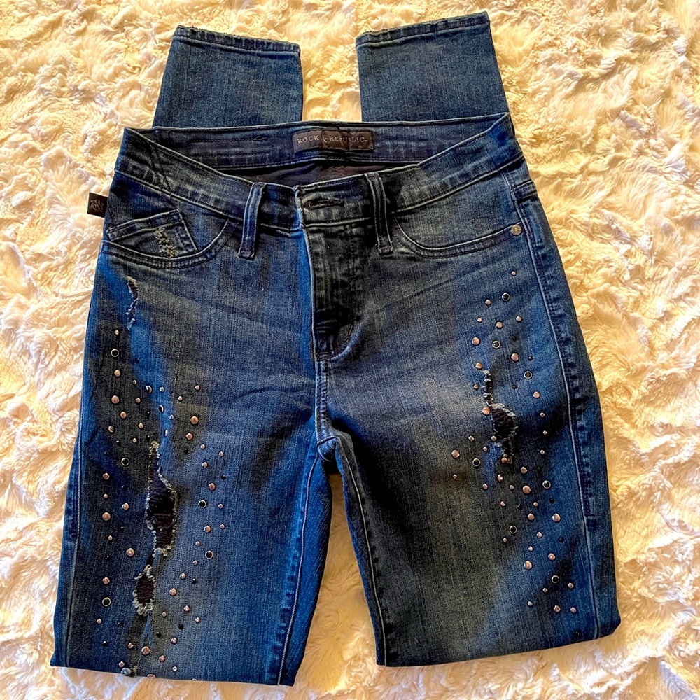 Rock & Republic, size 4, inseam 29, Jeggings